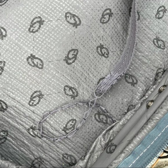 VTG Oscar de la Renta Luggage Suit Case Set gray Tweed rolling on wheels - Picture 8 of 16